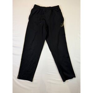 Adidas Pants Men's Large Black‎ Red Gold AEROREADY  Track Joggers Stain